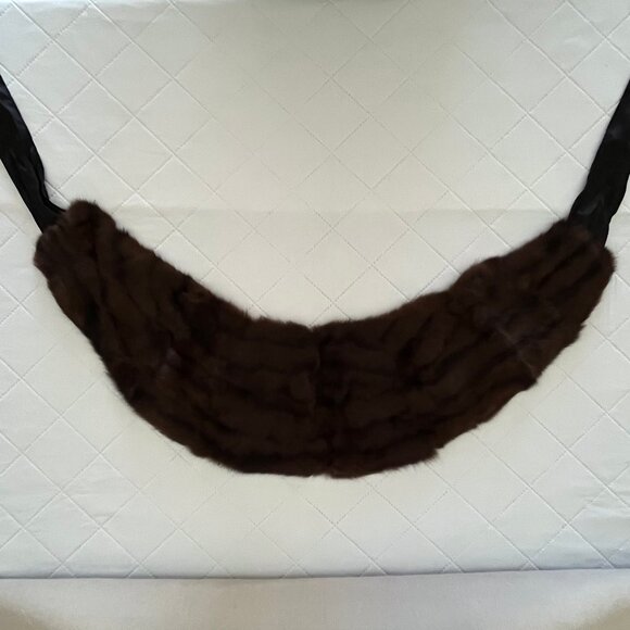 Mink Fur Collar - Brown and Black Colour - Authentic - Picture 12 of 17